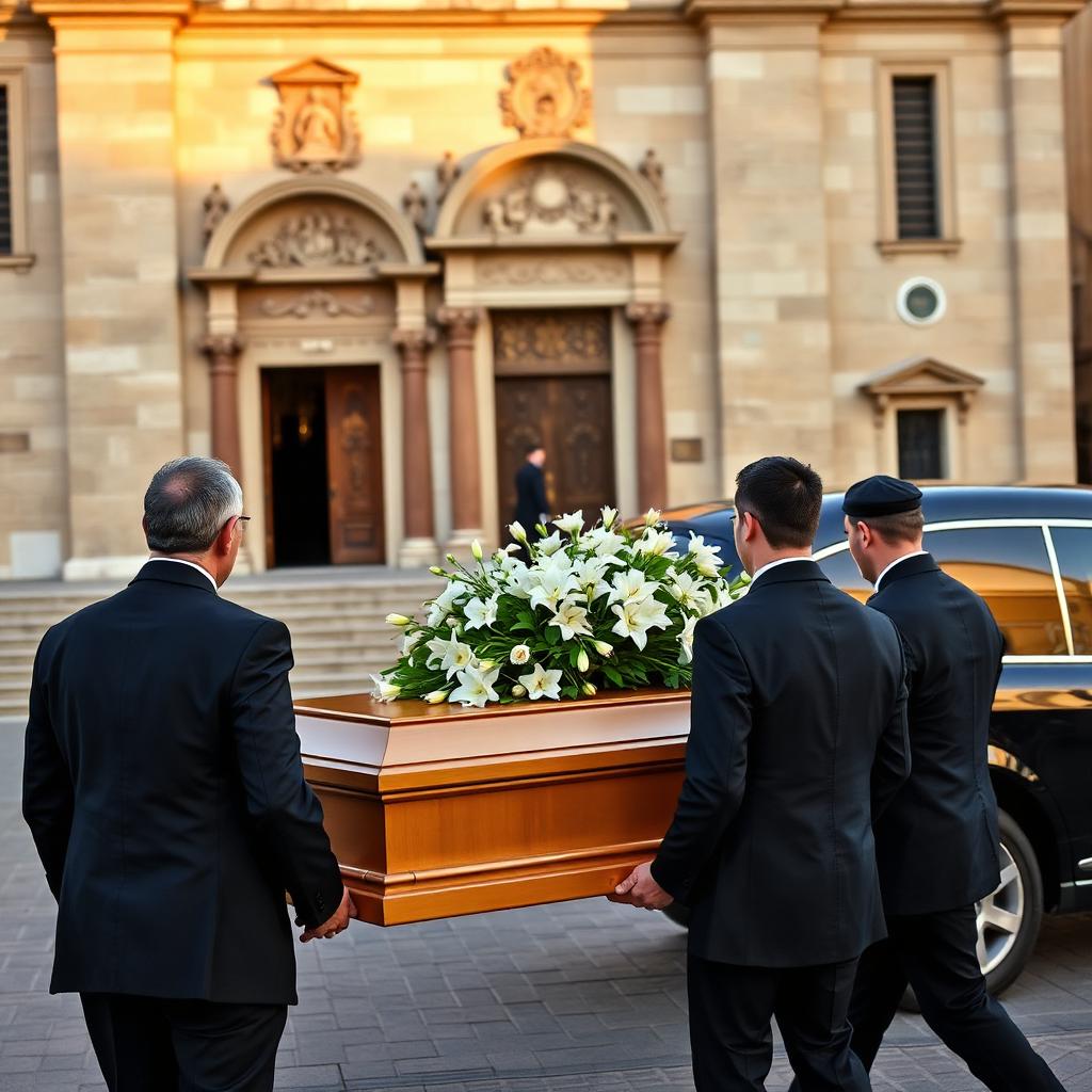 Trasferimento dal carro funebre