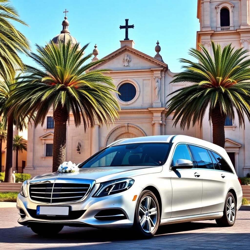 Carro funebre alla Cattedrale di Palermo